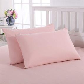 img 4 attached to 🛏️ Mohap Pillowcase 2 Pack - Super Soft & Durable Pink Queen Pillow Protectors - Double Brushed Microfiber Covers for Plush & Breathable Experience