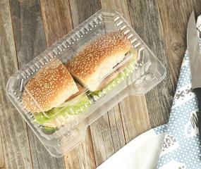 img 2 attached to 🥪 40-Pack Durable Small Hoagie Containers – Disposable Sturdy Plastic Loaf Boxes – Made in USA by MT Products