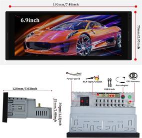 img 3 attached to 🚗 AMPrime Single Din Car Stereo Radio with Bluetooth 6.9” Touch Screen FM Receiver MP5 Car Multimedia Player: Mirror Link, WiFi, GPS, Dual USB, Backup Camera, SWC