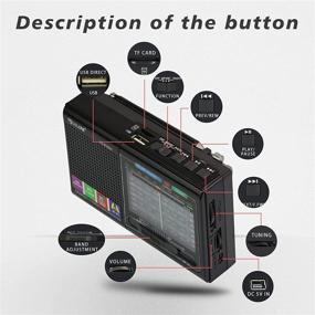 img 2 attached to ZWYING Multi-Function Wireless Radio FM/AM/SW Bluetooth Speaker MP3 Player - Portable and Battery-Operated (Black)
