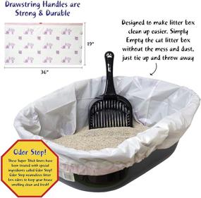 img 2 attached to Fresh Kitty Super Thick Jumbo Drawstring Scented Litter Pan Liners - Hassle-free Cleanup for Pet Cats (15 ct)