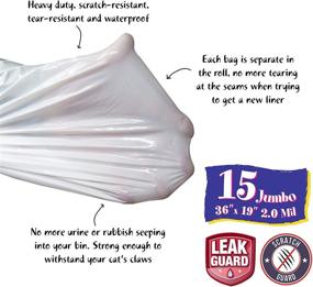 img 3 attached to Fresh Kitty Super Thick Jumbo Drawstring Scented Litter Pan Liners - Hassle-free Cleanup for Pet Cats (15 ct)