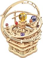 wooden puzzle orrery hands by rokr logo
