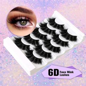 img 2 attached to 🎀 Luxurious Faux Mink Eyelashes – Thick Fluffy Dramatic False Lashes for a Soft Handmade Reusable Volume