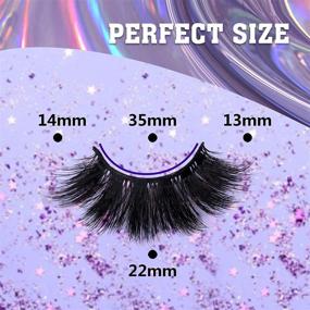 img 3 attached to 🎀 Luxurious Faux Mink Eyelashes – Thick Fluffy Dramatic False Lashes for a Soft Handmade Reusable Volume