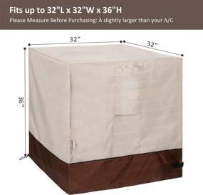 img 3 attached to Top-Rated Bestalent Air Conditioner Cover - Fits 32 x 32 x 36 inches - Ideal for Outdoor Central AC Units