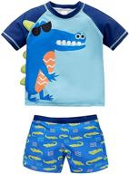 👶 nixlepus toddler sleeve swimsuit: premium boys' swimwear for exciting water adventures logo