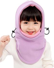 img 3 attached to 🧣 Children's Winter Windproof Cap - Double Warm Balaclava Face Mask for Cold Weather, Neck Warmer - Adjustable Full Face Cover