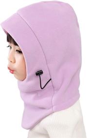 img 2 attached to 🧣 Children's Winter Windproof Cap - Double Warm Balaclava Face Mask for Cold Weather, Neck Warmer - Adjustable Full Face Cover