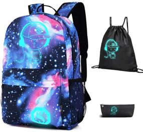 img 4 attached to 🎒 FLYMEI Luminous Lightweight Drawstring Backpack