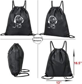 img 1 attached to 🎒 FLYMEI Luminous Lightweight Drawstring Backpack