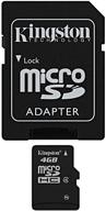 💾 premium kingston 4 gb microsdhc class 4 flash memory card - reliable storage solution logo