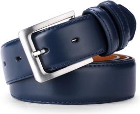 img 3 attached to Jiguoor Leather Belts Casual Business Men's Accessories and Belts