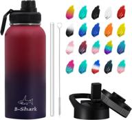 🥤 double wall vacuum stainless steel water bottle - 24/32/40 oz with straw and 3-option lid, keeps beverages hot or cold, leak-proof sports bottle for camping, travel, office, and outdoor use logo