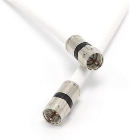img 2 attached to 20-футовый белый коаксиальный кабель RG6 с разъемами - F81 / RF, цифровой коаксиальный - AV, кабельное тв, антенна, спутник - оцененный CL2, 20 футов