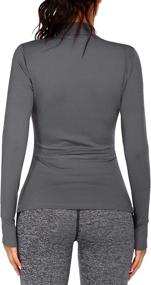 img 2 attached to 🧥 COOrun Women's Warm Up Jacket: Stylish Workout & Running Zipper Track Tops with Thumb Holes, Activewear, S-XXL