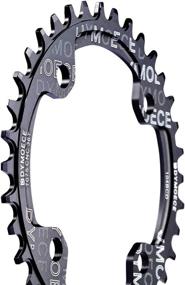 img 1 attached to 🚲 Dymoece Narrow Wide Bike Single Chainring 104BCD Options: 32T, 34T, 36T, 38T for 9, 10, 11 Speed Round, Black/Red - Compatible with Most Shimano and SRAM Cranksets