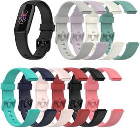 img 3 attached to Lemspum Silicone Bands Replacement for Fitbit Luxe/Luxe Special Edition - Sports Wristbands for Fitbit Luxe Fitness Tracker, Small/Large Watchbands - Compatible Accessories