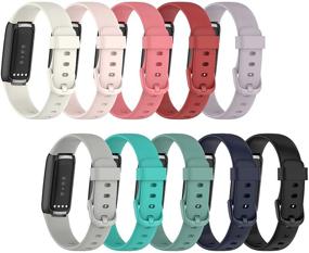 img 4 attached to Lemspum Silicone Bands Replacement for Fitbit Luxe/Luxe Special Edition - Sports Wristbands for Fitbit Luxe Fitness Tracker, Small/Large Watchbands - Compatible Accessories