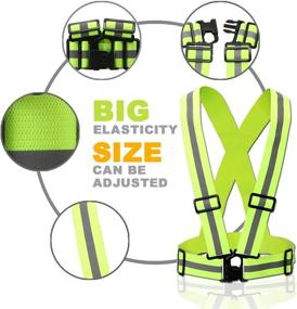 img 1 attached to 🏃 Hi Vis Reflective Vest for Running, Cycling, Motorcycle, Walking - Adjustable & Multi-Purpose Safety Gear for Day & Night Activities - Jogging, Hiking & Riding - L&G Reflective Vest