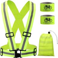 🏃 hi vis reflective vest for running, cycling, motorcycle, walking - adjustable & multi-purpose safety gear for day & night activities - jogging, hiking & riding - l&g reflective vest логотип