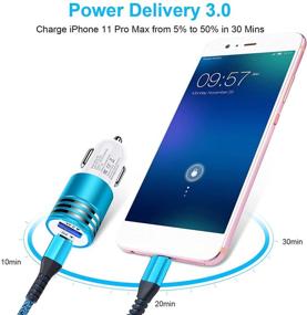 img 1 attached to 🔌 USB C Car Charger - 30W Fast Charging Type C Car Charger Adapter with PD3.0&amp;2.4A Port - Compatible for Samsung Galaxy S21 S20 Plus/Ultra S10 Note 21/20 A72 A21 A11, iPad Pro, Google Pixel - Includes 6ft Type C Cord