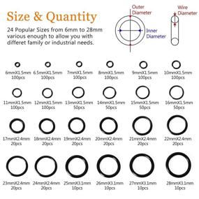 img 3 attached to 💧 INMORVEN 1200 Pcs O Ring Kit: Essential Nitrile Rubber O Rings Assortment for Plumbing, Faucet Tap, Auto Repair, Gas Connection – Resist Oil, Heat, and High Pressure – With Convenient Storage Box