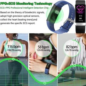 img 2 attached to Track Your Fitness Routine with Our IP68 Waterproof Activity Tracker for Men and Women - Heart 💪 Rate, Blood Oxygen, Sleep, Steps, and Calorie Monitoring with 1.14'' HD Screen - Compatible with iPhones and Androids