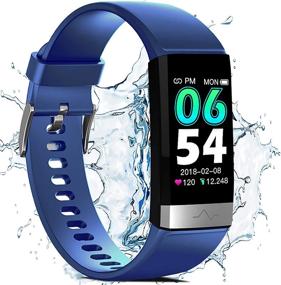 img 4 attached to Отслеживайте свою фитнес-распорядок с нашим водонепроницаемым активным трекером IP68 для мужчин и женщин - мониторинг сердечного ритма 💪, уровня кислорода в крови, сна, шагов и калорий с 1.14'' HD экраном - совместим с iPhone и Android