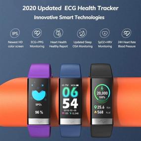img 3 attached to Track Your Fitness Routine with Our IP68 Waterproof Activity Tracker for Men and Women - Heart 💪 Rate, Blood Oxygen, Sleep, Steps, and Calorie Monitoring with 1.14'' HD Screen - Compatible with iPhones and Androids