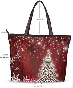 img 3 attached to ❄️ Christmas Snowflake Shoulder Bag for Women - Winter Handbag with Wallet - Shoulder Bags and Handbags
