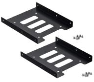 ruaeoda 2 pack ssd mounting bracket adapter - 2.5" to 3.5", hdd ssd tray holder, metal mounting bracket adapter for pc ssd, hard disk drive bays logo