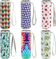 🧴 reusable bottle sleeve insulated water bottle cooler cover - fresh style: fits 12-18 oz glass and plastic bottles logo