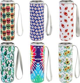 img 4 attached to 🧴 Reusable Bottle Sleeve Insulated Water Bottle Cooler Cover - Fresh Style: Fits 12-18 oz Glass and Plastic Bottles