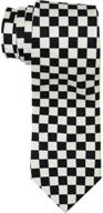 classic black and white checkered skinny tie - timeless style for any occasion logo