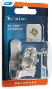 img 2 attached to 🔒 Camco 44333 5/8" Thumb Operated Offset and Straight Cam Lock: Convenient and Versatile Security Solution