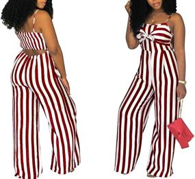 img 2 attached to Shekiss Sleeveless Jumpsuits Rompers: Trendy Women's Outfits for Chic Jumpsuits, Rompers & Overalls