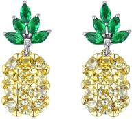 серьги-гвоздики cinily citrine pineapple gemstone логотип