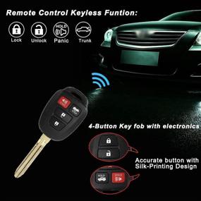 img 1 attached to CAUORMOTE Keyless Remote Control HYQ12BDM