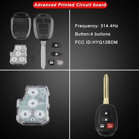 img 2 attached to CAUORMOTE Keyless Remote Control HYQ12BDM