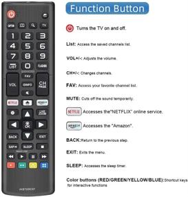 img 1 attached to 📱 Универсальный заменитель пульта дистанционного управления BOMAZ для LG Smart Remote и LG Smart TV, совместим с моделями LCD, LED, 3D, HDTV, OLED, UHD, Plasma, 4K, WebOS телевизоров, серий LJ UJ, включая AKB75095307 AKB75375604 AKB74915305.