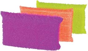 img 3 attached to Casabella Kitchen Non-Scratch Scrubby Sponges: Multicolor 🧽 Pack of 3 - Gentle and Effective Cleaning Tools!