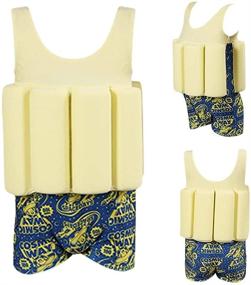 img 3 attached to IDOPIP Kids Floatation Swimsuit: Adjustable Buoyancy Swim Vest for Boys and Girls - Ultimate One Piece Swimwear for Safe and Fun Swimming