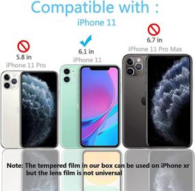 img 3 attached to 📱 [4 Pack] QUESPLE Privacy Screen Protector for iPhone 11 (6.1 inch) Plus Camera Lens Protector [Bubble Free] [Anti-Spy] [Anti-Scratch] 9H Tempered Glass Screen Protector - Pack of 2