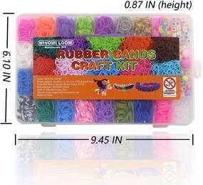 img 3 attached to Loom Bands Bracelet Refill Set - 1700+ Rubber Bands in 32 Assorted Colors, Premium Quality Accessories for Kids Boys & Girls - Bracelet Kit