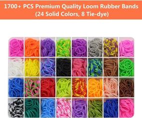 img 1 attached to Loom Bands Bracelet Refill Set - 1700+ Rubber Bands in 32 Assorted Colors, Premium Quality Accessories for Kids Boys & Girls - Bracelet Kit