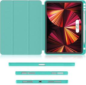 img 2 attached to Soke New IPad Pro 11 Case 2021 With Pencil Holder - [Full Body Protection + 2Nd Gen Apple Pencil Charging + Auto Wake/Sleep]