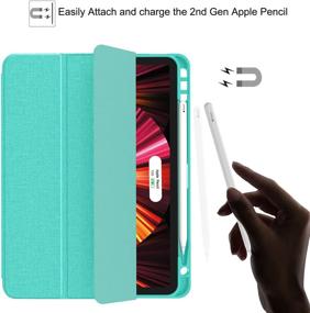 img 1 attached to Soke New IPad Pro 11 Case 2021 With Pencil Holder - [Full Body Protection + 2Nd Gen Apple Pencil Charging + Auto Wake/Sleep]