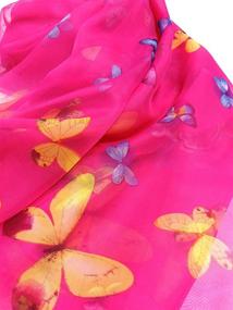 img 1 attached to 🌷 Shanlin Floral Scarves Tulips Yellow Women's Accessories in Scarves & Wraps - Flower Power Collection