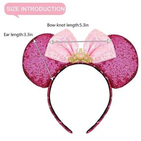 img 3 attached to 🎀 Stylish MONGSILER Decoration Mouse Ear Bow Headband for Parties – Perfect for Girls & Women